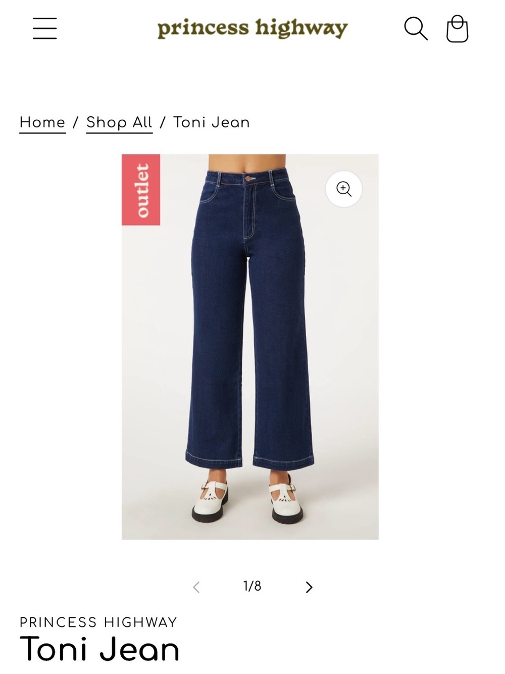 Princess Highway Wide-Leg Toni Jean - Blue